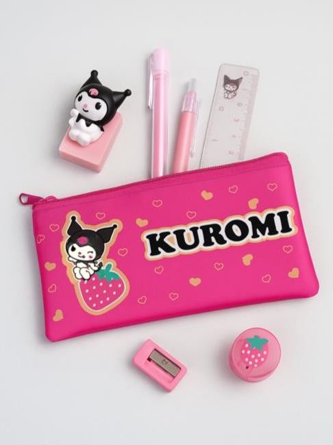 Пенал плоский "Kuromi. Клубничка" (20,5*10,8 см) 