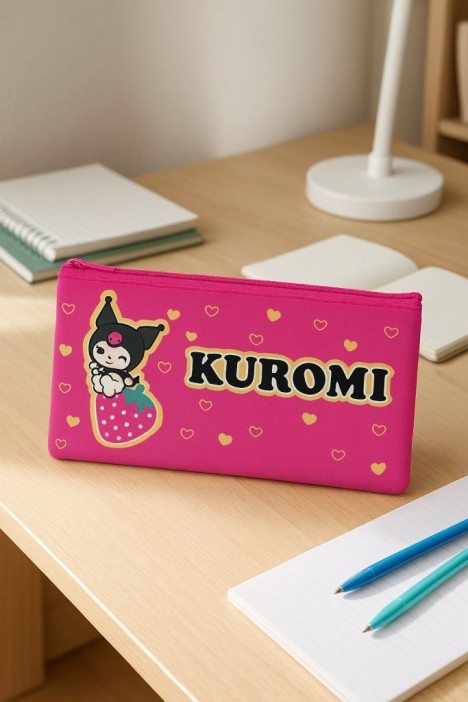 Пенал плоский &quot;Kuromi. Клубничка&quot; (20,5*10,8 см) 