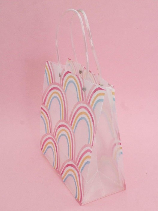 Пакет подарочный прозрачный «Crazy gift», rainbow (22*21,5*10) 