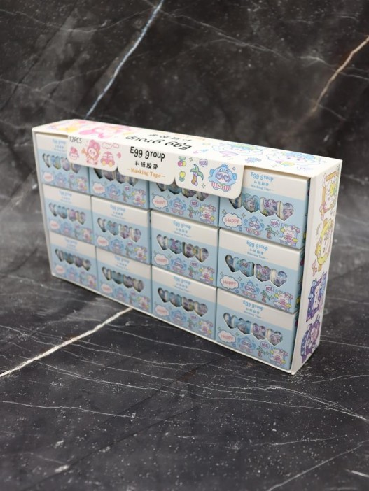 Набор декоративного скотча 4 шт. "Egg group", blue (1.5см*2м) 