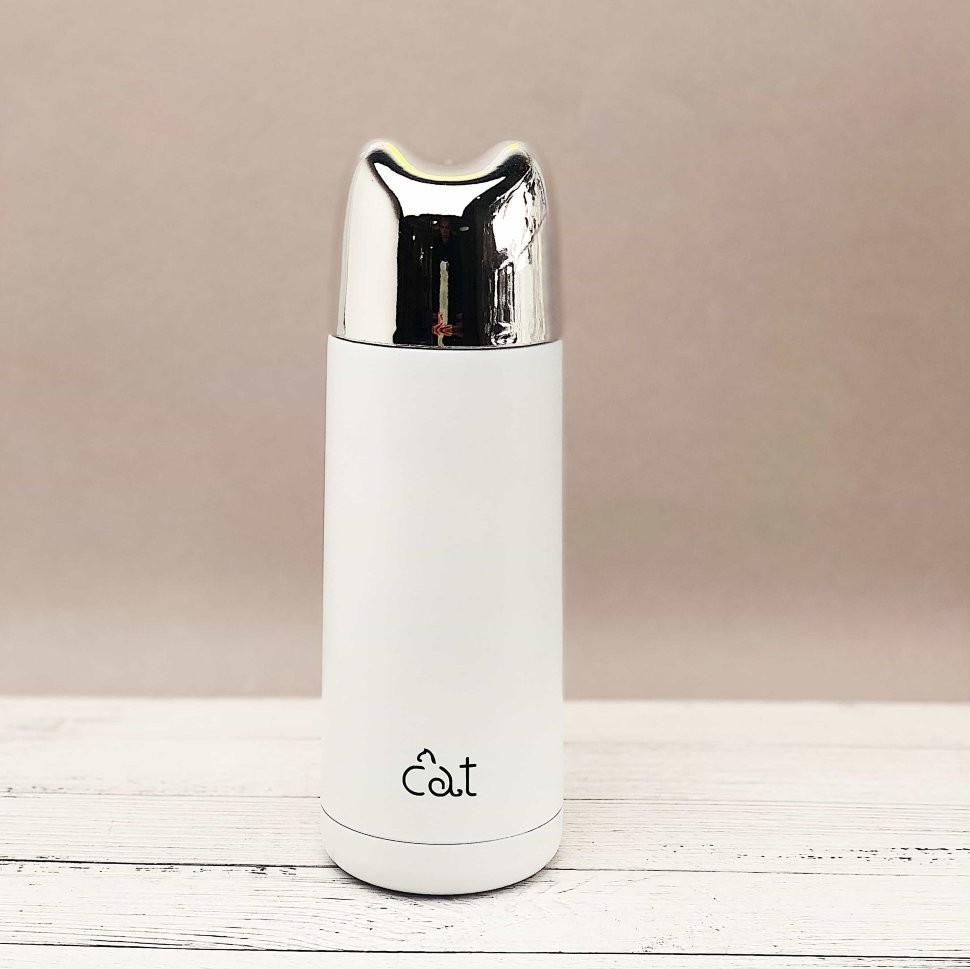 Термос "CAT", white (370 мл)