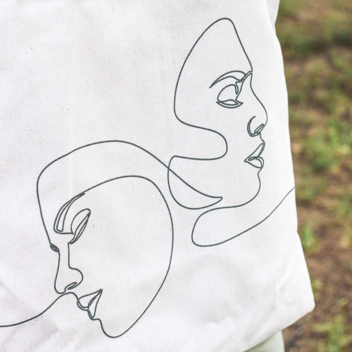 Эко-шоппер из 100% хлопка &quot;TWO FACE&quot; 