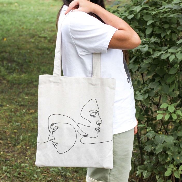 Эко-шоппер из 100% хлопка &quot;TWO FACE&quot; 