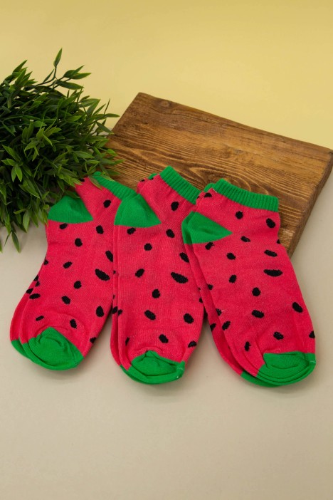 Носки женские "Watermelon", красный, р. 35-40 