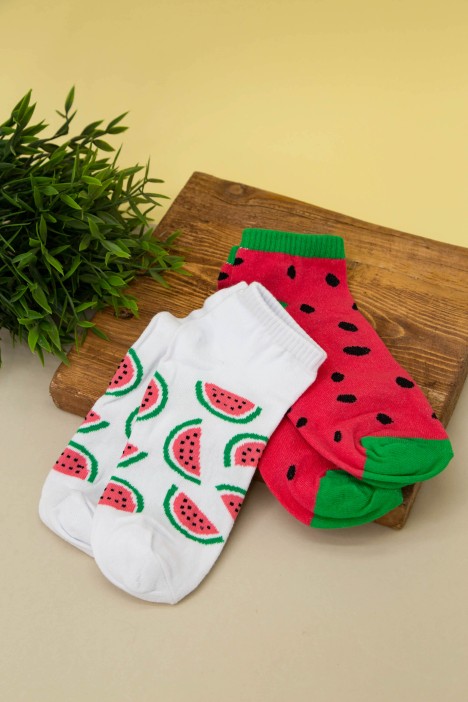 Носки женские "Watermelon", красный, р. 35-40 