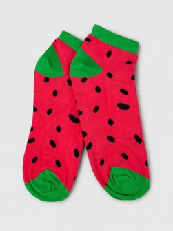Носки женские "Арбузы", красные, р. 35-40