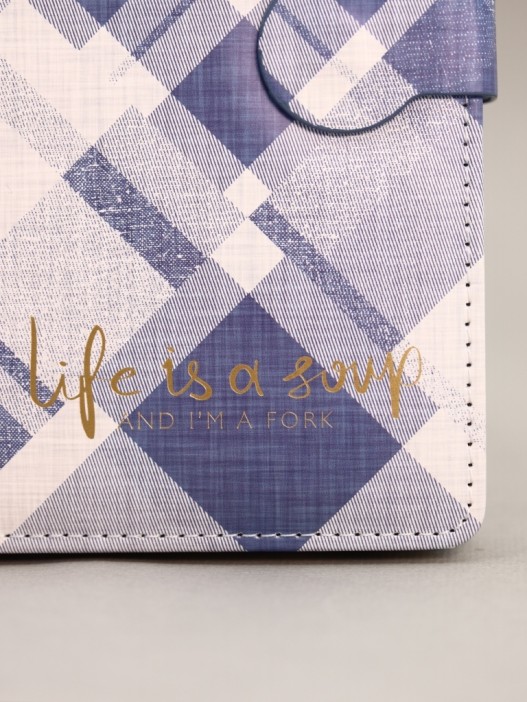 Блокнот (B6) &quot;Life is a joy, diagonal&quot;,blue (18.5*13) 