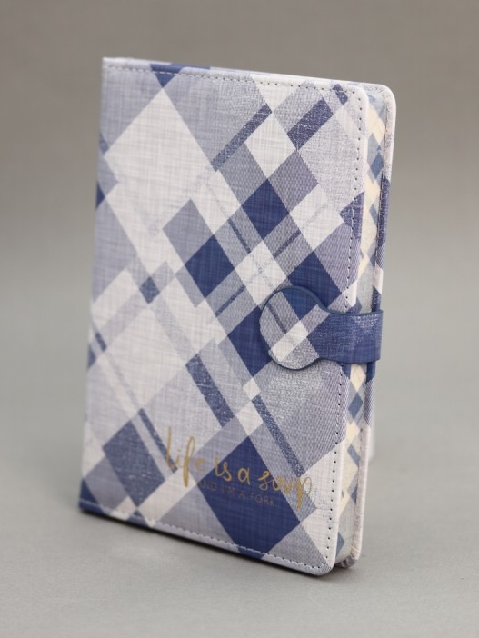 Блокнот (B6) &quot;Life is a joy, diagonal&quot;,blue (18.5*13) 