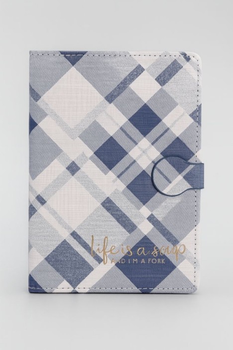 Блокнот (B6) &quot;Life is a joy, diagonal&quot;,blue (18.5*13) 