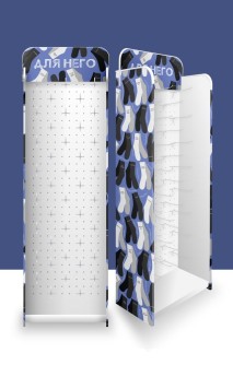 Стойка с крючками "Для него" напольная 1940*560*300, 40 крючков