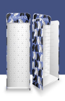 Стойка с крючками "Для него" напольная 1940*560*300, 40 крючков