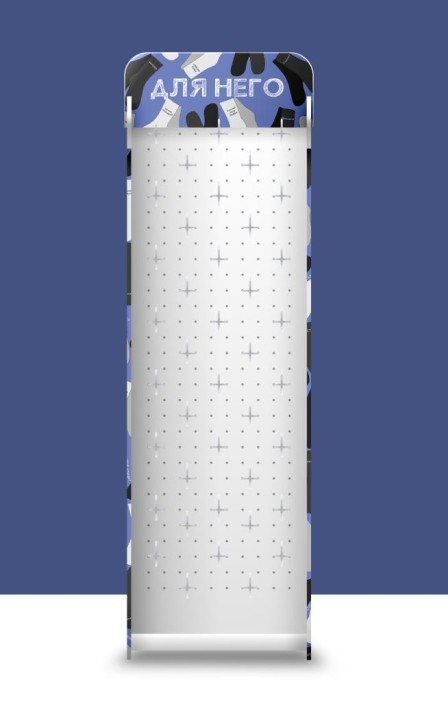 Стойка с крючками &quot;Для него&quot; напольная 1940*560*300, 40 крючков 
