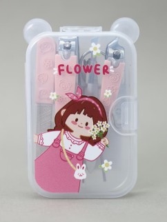 Маникюрный набор &quot;Anime girl flower&quot;, pink
