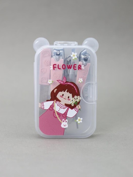 Маникюрный набор &quot;Anime girl flower&quot;, pink 