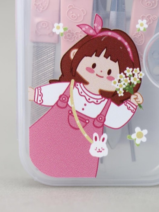 Маникюрный набор &quot;Anime girl flower&quot;, pink 