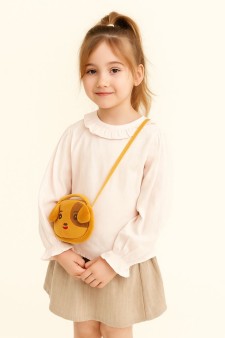 Сумочка плюшевая "Cute dog", brown (13*11,5 см)