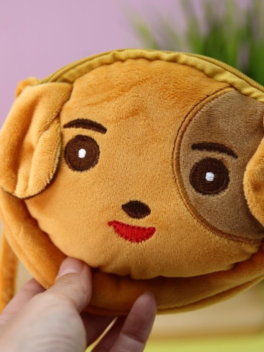 Сумочка плюшевая &quot;Cute dog&quot;, brown (13*11,5 см) 