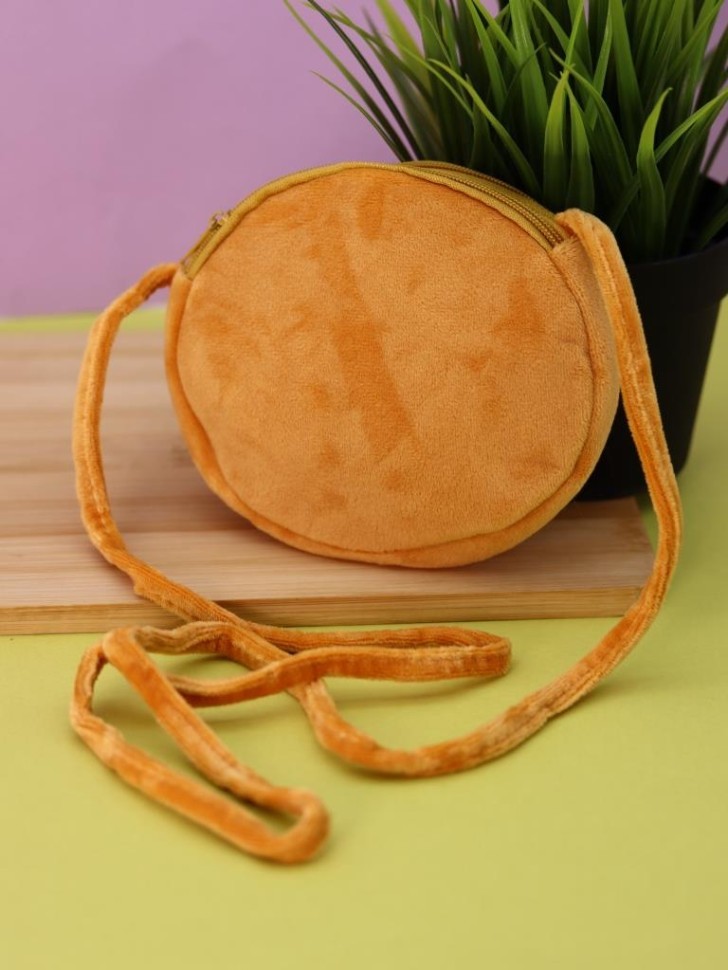 Сумочка плюшевая "Милая собачка", коричневая (13*11,5 см)