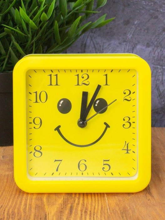 Часы-будильник «Morning sun», yellow (11,5х11,5 см) 