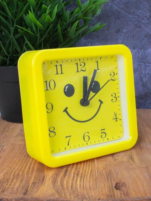 Часы-будильник «Morning sun», yellow (11,5х11,5 см) 