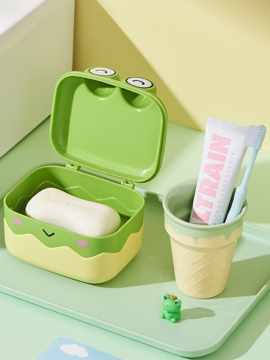 Мыльница «Cute frog», green (10*13*10 см) 