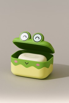 Мыльница «Cute frog», green (10*13*10 см)