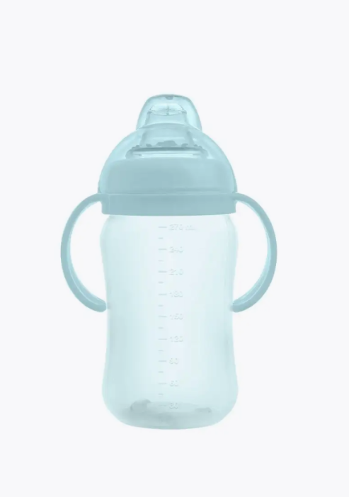 Бутылочка поильник с силиконовым носиком и ручками, blue (270 ml) 