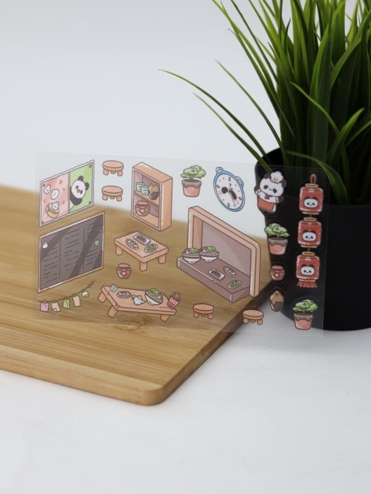 Наклейки+пинцет для творчества румбокс &quot;Китайский ресторан&quot;, оранжевые (16*20 см) 