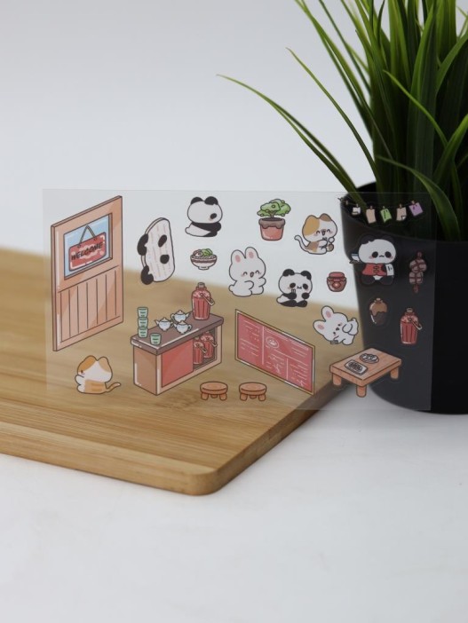 Наклейки+пинцет для творчества румбокс &quot;Китайский ресторан&quot;, оранжевые (16*20 см) 