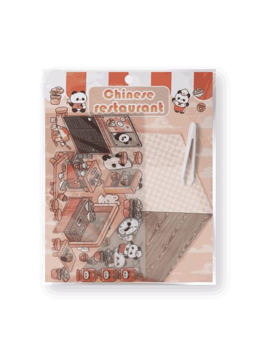 Наклейки+пинцет для творчества румбокс &quot;Китайский ресторан&quot;, оранжевые (16*20 см) 