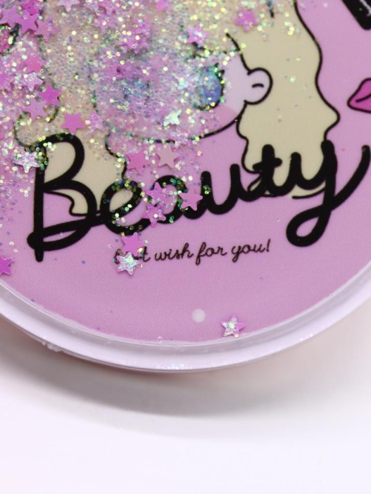 Зеркало раскладное &quot;Девочка и бант&quot;, pink, 7*7 см 