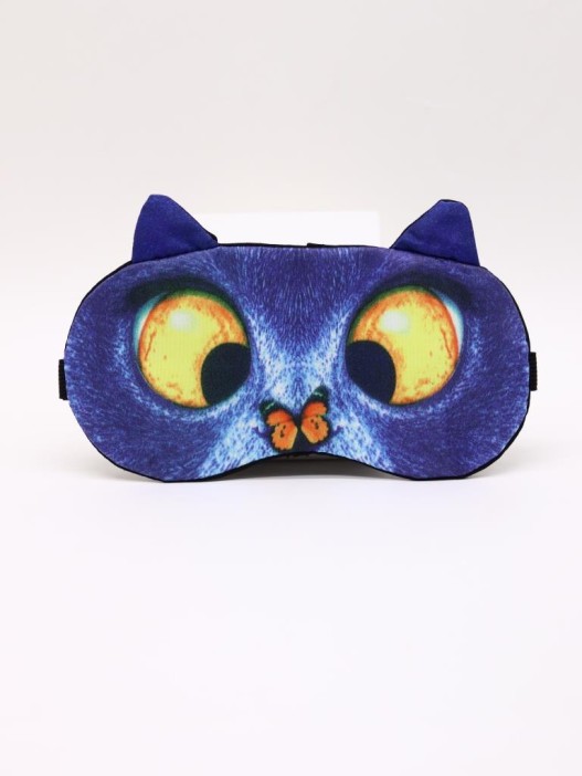 Маска для сна GIRLY "Кошачий глаз", темно-синяя 