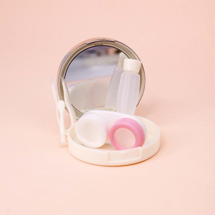 Контейнер для линз &quot;Gloss&quot;, gold 