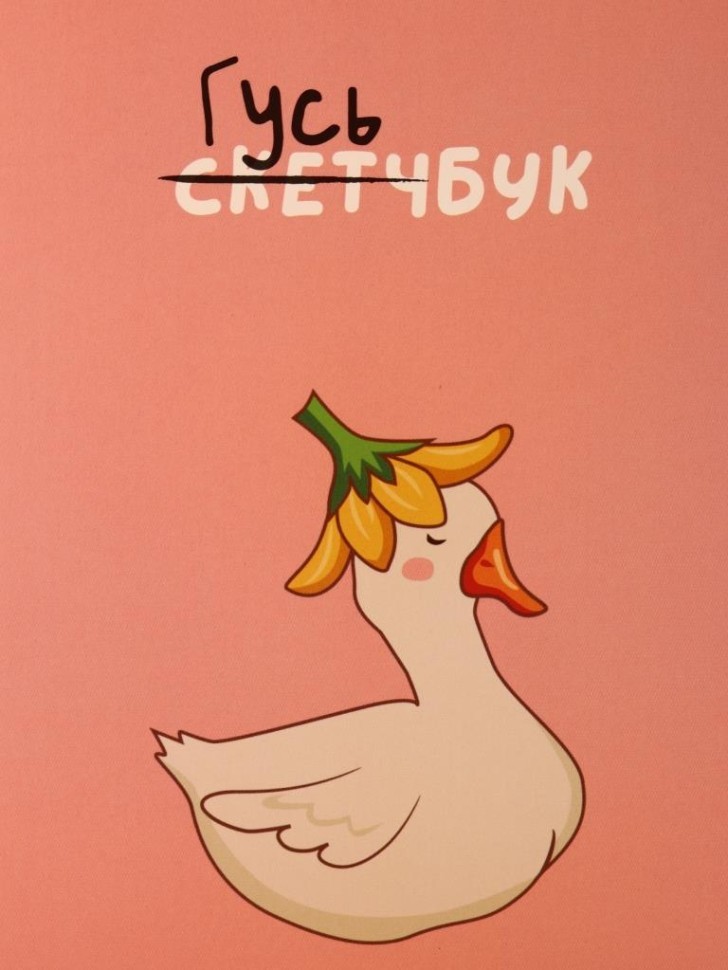 Блокнот для зарисовок DRAW ME! "Прекрасный гусь", 14х20 см, плотность 100 гр