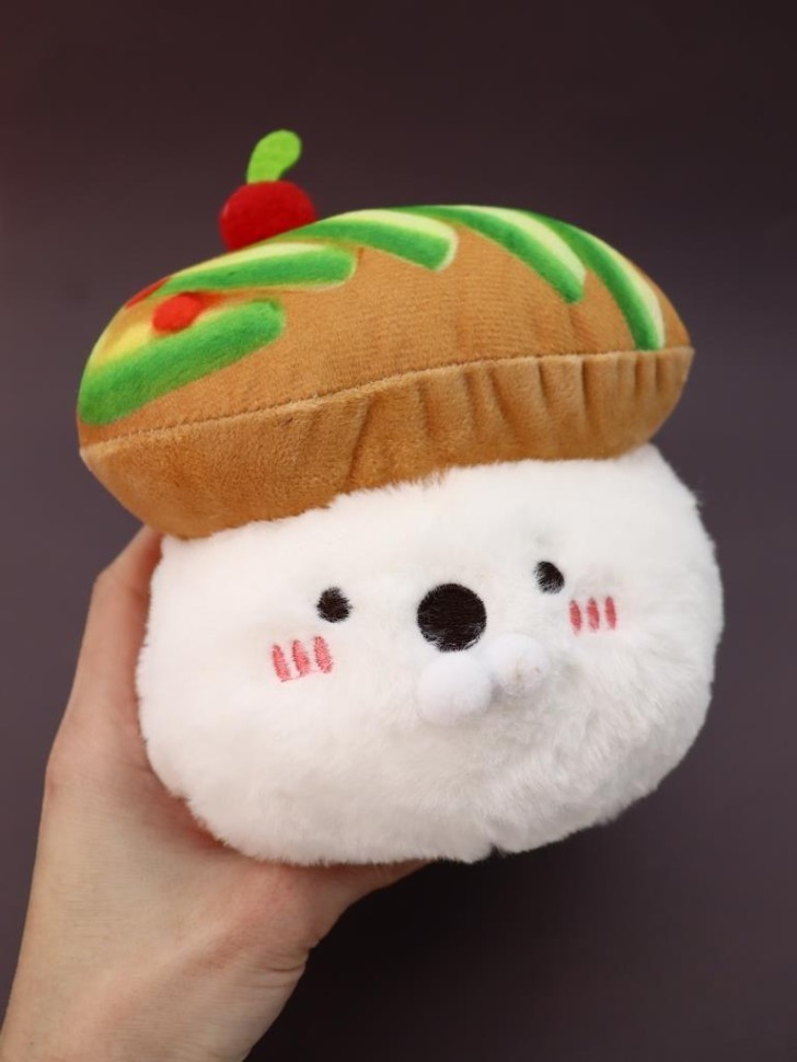 Мягкая игрушка (3+) "Суши - морской котик", коричневая, 17 см