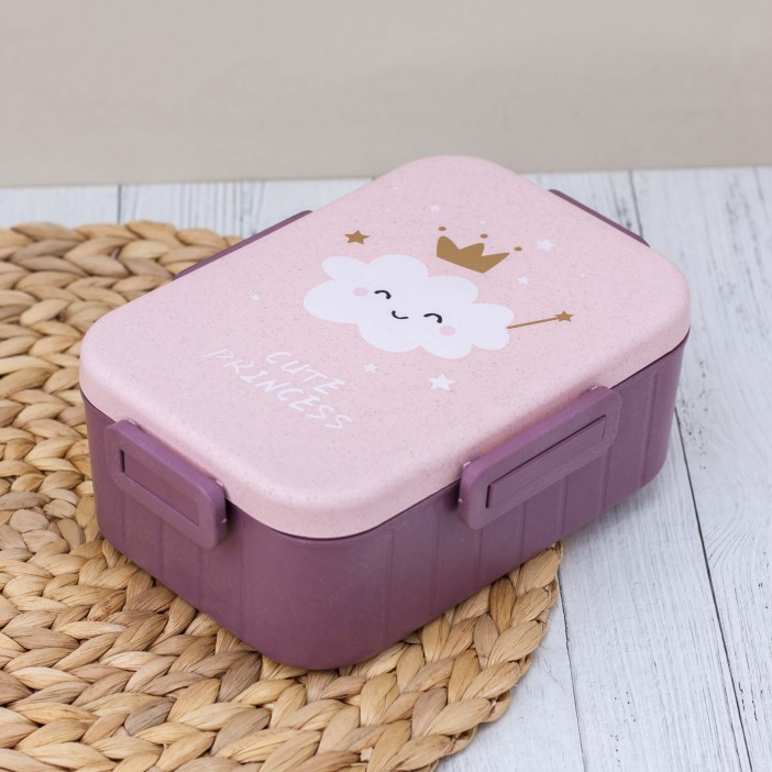 Ланчбокс &quot;Cute princess&quot;, square pink (1200 мл) 