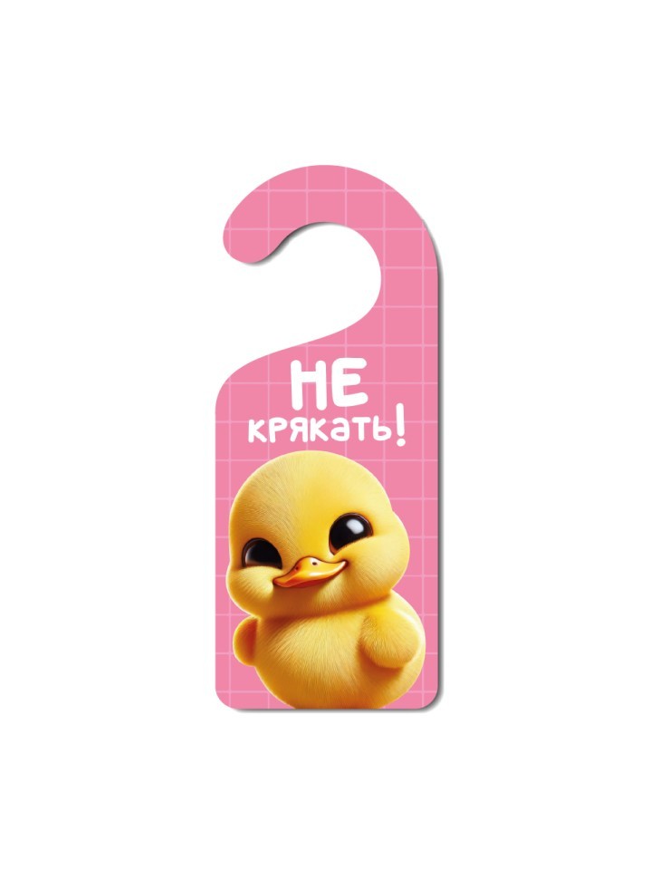 Табличка на дверь из дерева iLikeGift "Не крякать!"