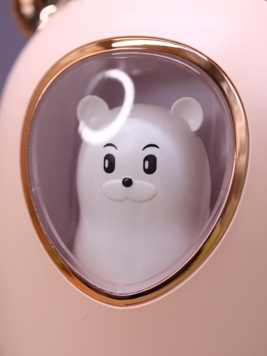 Настольный увлажнитель воздуха - ночник &quot;Bear in a spacesuit&quot;, pink, (портативный, USB) 