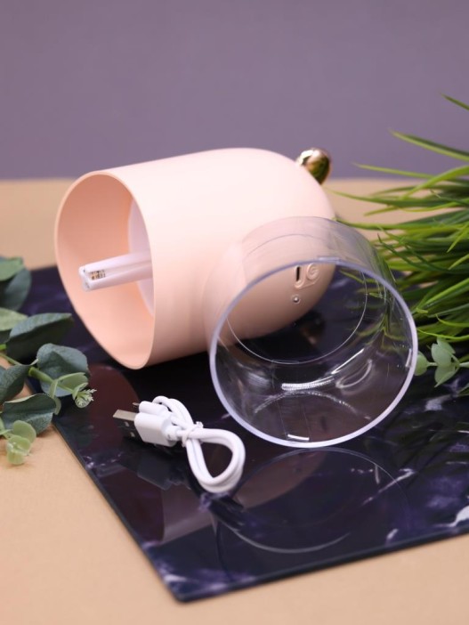 Настольный увлажнитель воздуха - ночник &quot;Bear in a spacesuit&quot;, pink, (портативный, USB) 