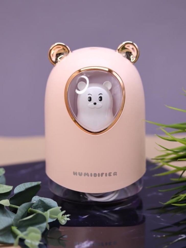Настольный увлажнитель воздуха - ночник "Bear in a spacesuit", pink, (портативный, USB)