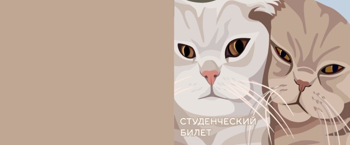 Обложка для студенческого «Sweet pair», плотность 600 мкм 