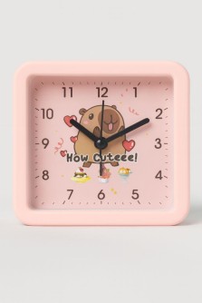 Часы-будильник «Capybara time», pink (11*4*11 см)