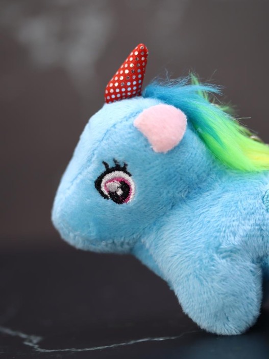 Плюшевый брелок &quot;Unicorn hearts&quot;, blue (10 см) 