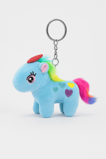 Плюшевый брелок &quot;Unicorn hearts&quot;, blue (10 см)