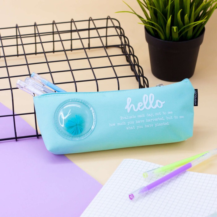 Пенал "Hello needles", blue 