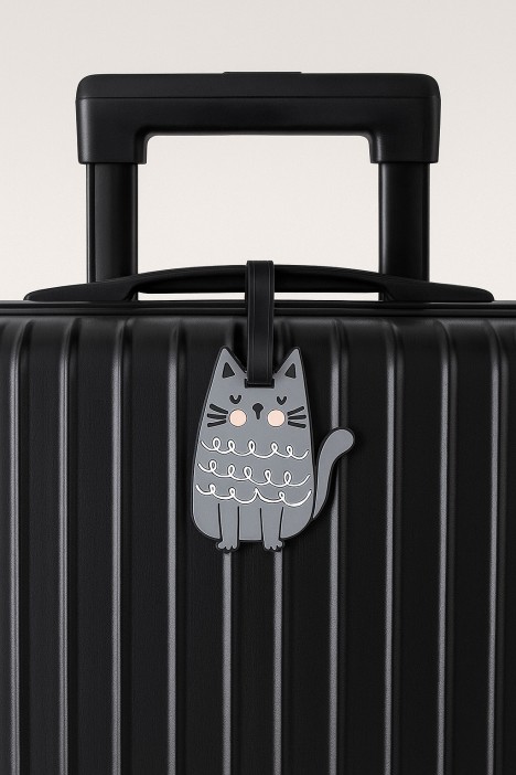 Бирка для багажа "Cat", grey 