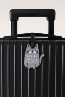 Бирка для багажа "Кошка", серая