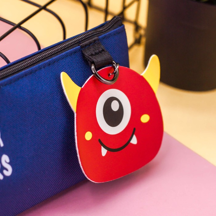 Пенал "Little monsters", dark blue - red 