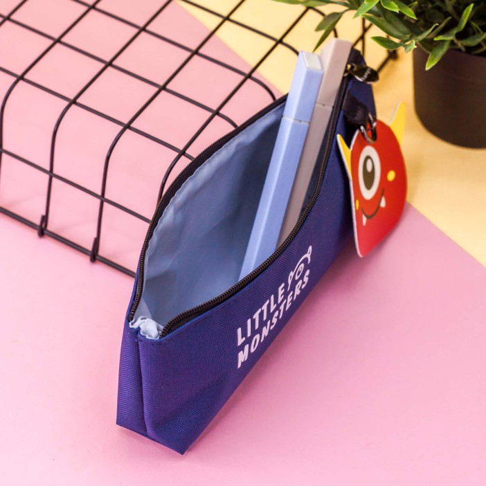 Пенал "Little monsters", dark blue - red 