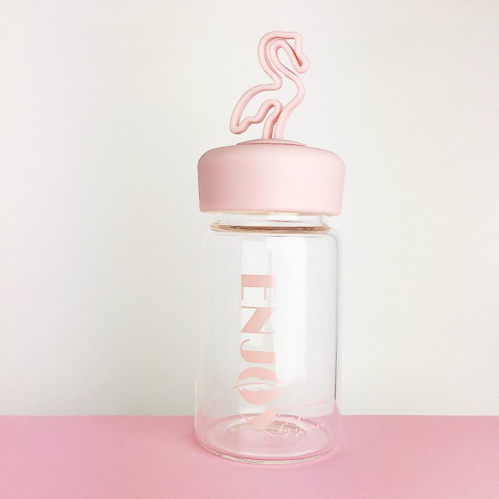 Бутылка &quot;Enjoy&quot; фламинго pink 